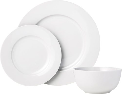 18-Piece Kitchen Dinnerware Set, Plates, Dishes, Bowls, Service for 6 - White - Image 3