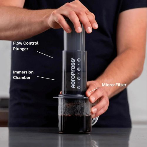AeroPress Original Coffee and Espresso-style Maker, Barista Level Portable Coffee Maker with Chamber, Plunger, & Filters, Quick Coffee and Espresso Maker, Made in USA - Image 3