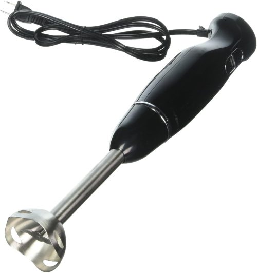 OVENTE Electric Immersion Hand Blender 300 Watt 2 Mixing Speed with Stainless Steel Blades, Powerful Portable Easy Control Grip Stick Mixer Perfect for Smoothies, Puree Baby Food & Soup, Black HS560B