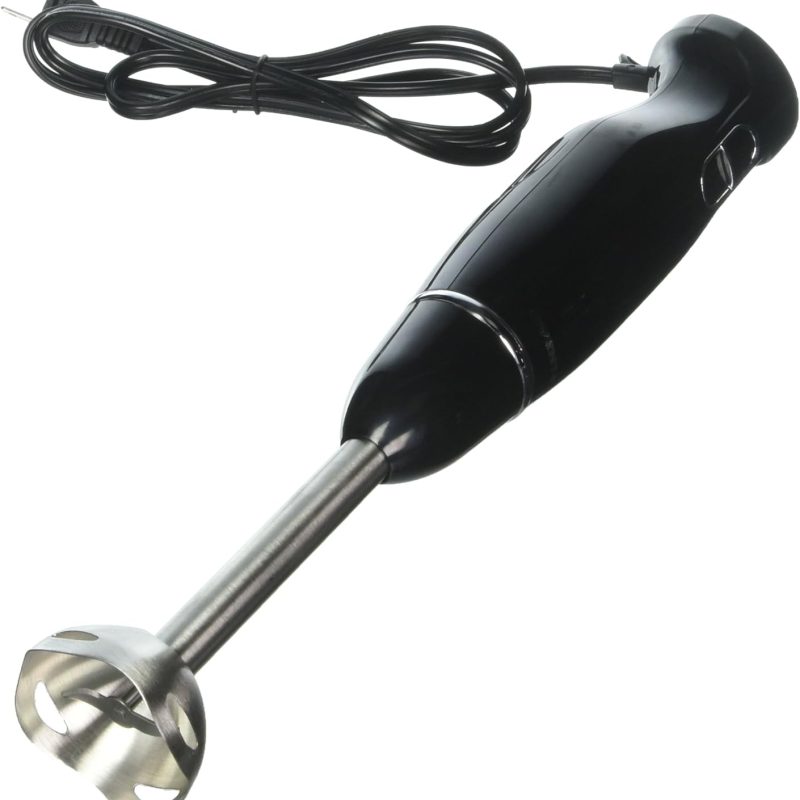 OVENTE Electric Immersion Hand Blender 300 Watt 2 Mixing Speed with Stainless Steel Blades, Powerful Portable Easy Control Grip Stick Mixer Perfect for Smoothies, Puree Baby Food & Soup, Black HS560B