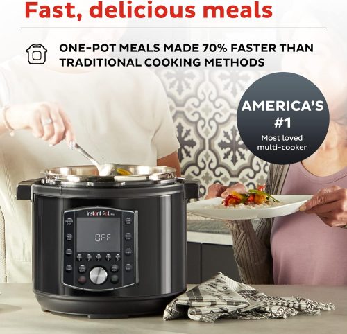 Instant Pot Pro (8 QT) 10-in-1 Pressure Cooker, Slow Cooker, Rice/Grain Cooker, Steamer, Sauté, Sous Vide, Yogurt Maker, Sterilizer, and Warmer, Includes App With Over 800 Recipes, Black - Image 4