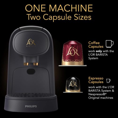 L'OR Barista System Coffee and Espresso Machine Combo by Philips, Matte Grey - Image 3