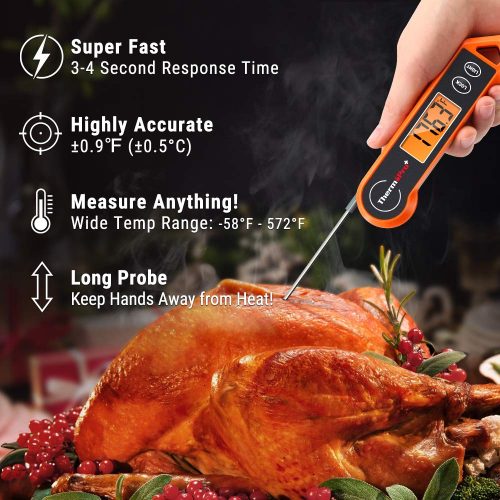 ThermoPro TP19H Digital Meat Thermometer for Cooking with Ambidextrous Backlit and Motion Sensing Kitchen Cooking Food Thermometer for BBQ Grill Smoker Oil Fry Candy Instant Read Thermometer - Image 4