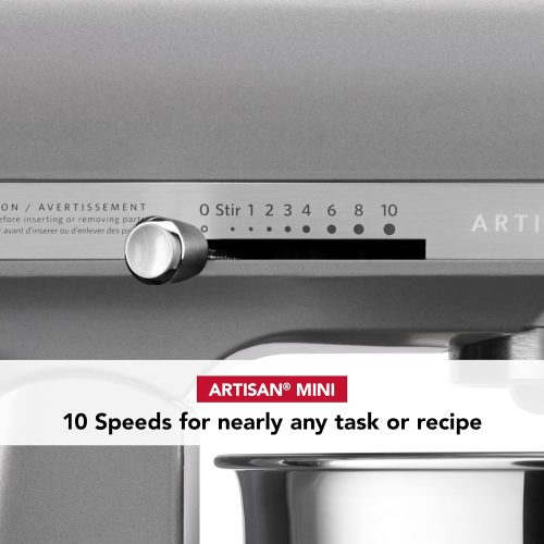 KitchenAid Artisan Mini 3.5 Quart Tilt-Head Stand Mixer - KSM3316X - Contour Silver - Image 2