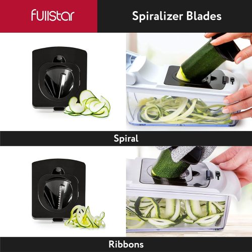 Fullstar Vegetable Chopper - Food Chopper - Onion Chopper - Vegetable Slicer & Spiralizer - Veggie Chopper with Container - Kitchen Gadgets - Home Essentials - Kitchen Accessories (4 in 1, White) - Image 2