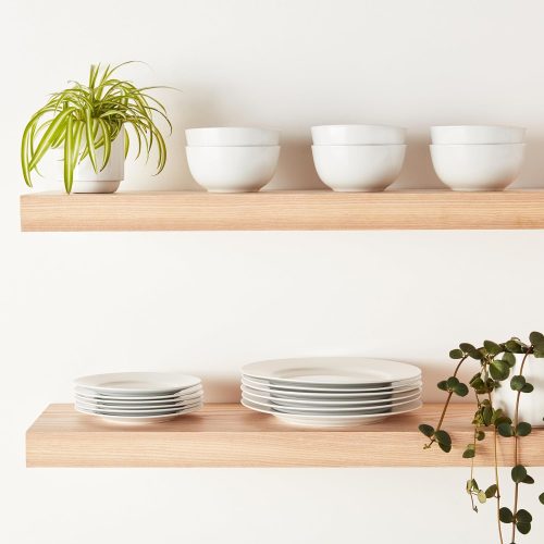 18-Piece Kitchen Dinnerware Set, Plates, Dishes, Bowls, Service for 6 - White - Image 2