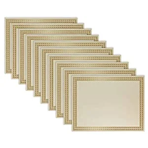 100 Sheet Award Certificate Paper, Gold Foil Metallic Border, Ivory Letter Size Blank Paper, by Better Office Products?