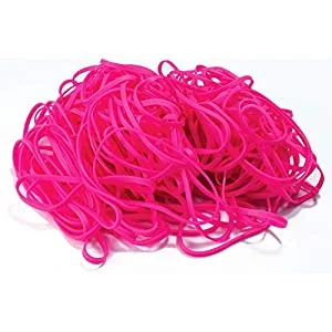 200 Pink Rubber Bands, by Better Office Products, Size 33, 200/Bag, Hot Pink Rubber Bands