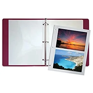 50 Count Photo Mounting Sheets, 11 x 9 Inches, Double-Sided, 3-Hole Punched, by Better Office Products, Refill Photo?