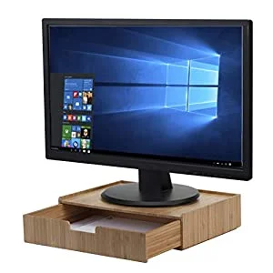 Bamboo Drawer Large, Monitor Stand & Stackable Storage Solution for Office Products pens, Pencils, Scissors, notepads?