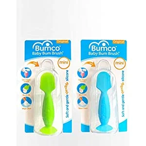 Baby Bum Brush, Mini Diaper Rash Cream Applicator with Travel Case, Soft Flexible Silicone, Unique Gift for Boys and?